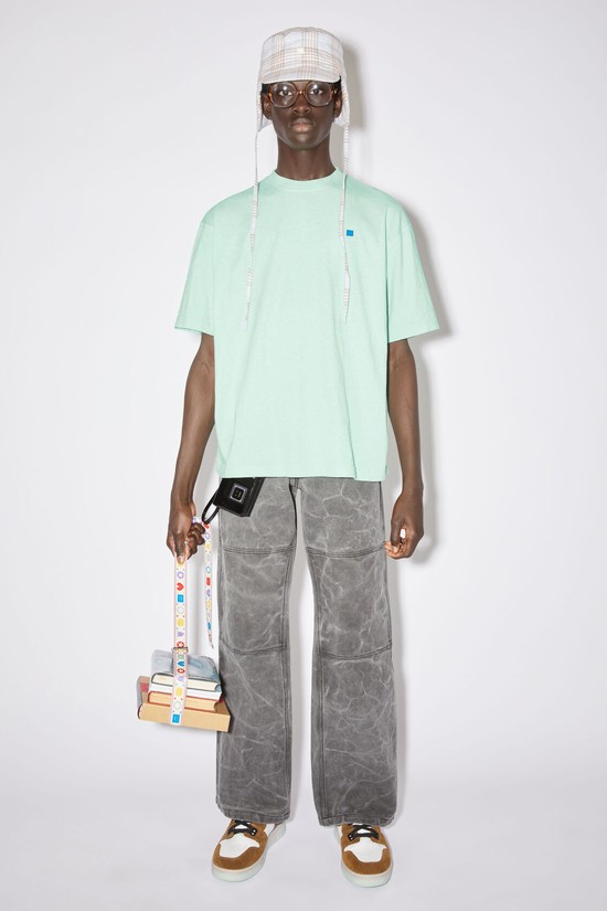 Green Acne Studios Crew Neck Men's T Shirts | BAEP-67125