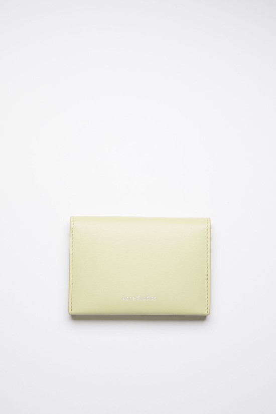 Green Acne Studios Folded Card Holder Card Case | RFUW-85671