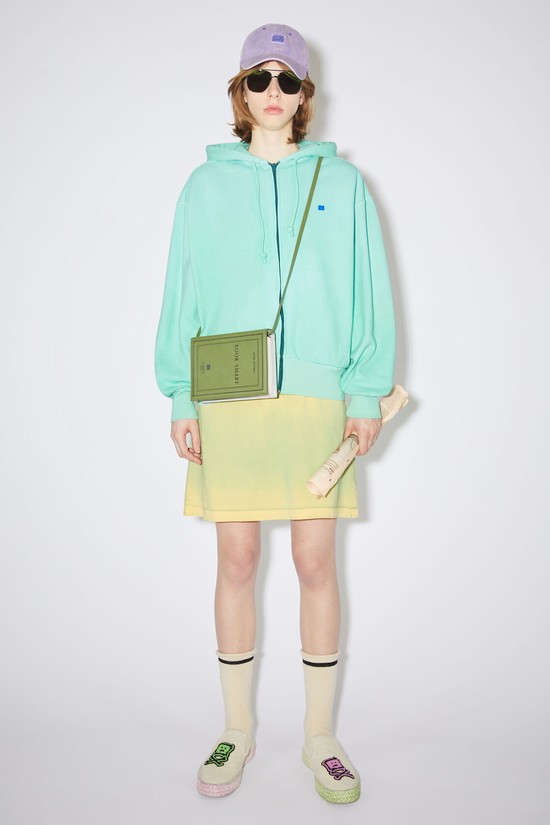 Green Acne Studios Hooded Zippered Women's Hoodie | BJCO-73410