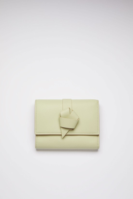 Green Acne Studios Musubi Folded Wallet | YRST-85719