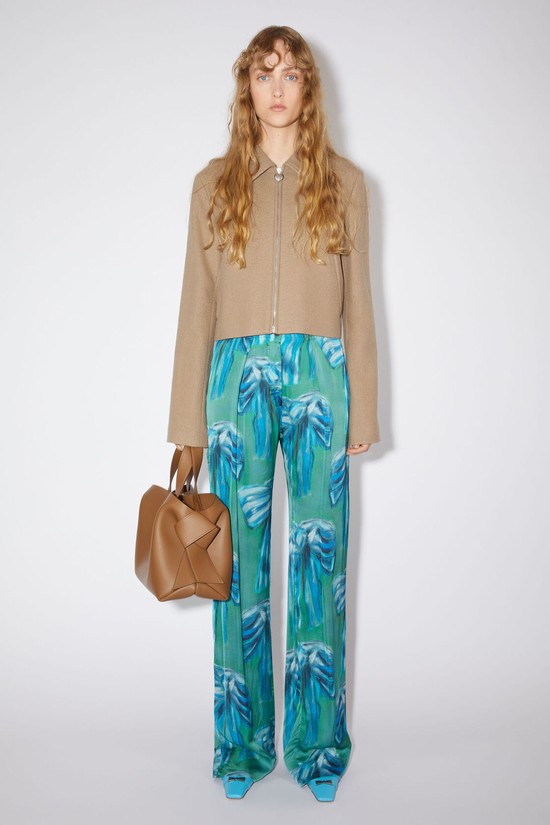 Green Acne Studios Printed Women's Trousers | SPNM-29875