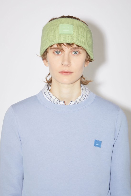 Green Acne Studios Ribbed Knit Headband Beanie | VQTS-50283