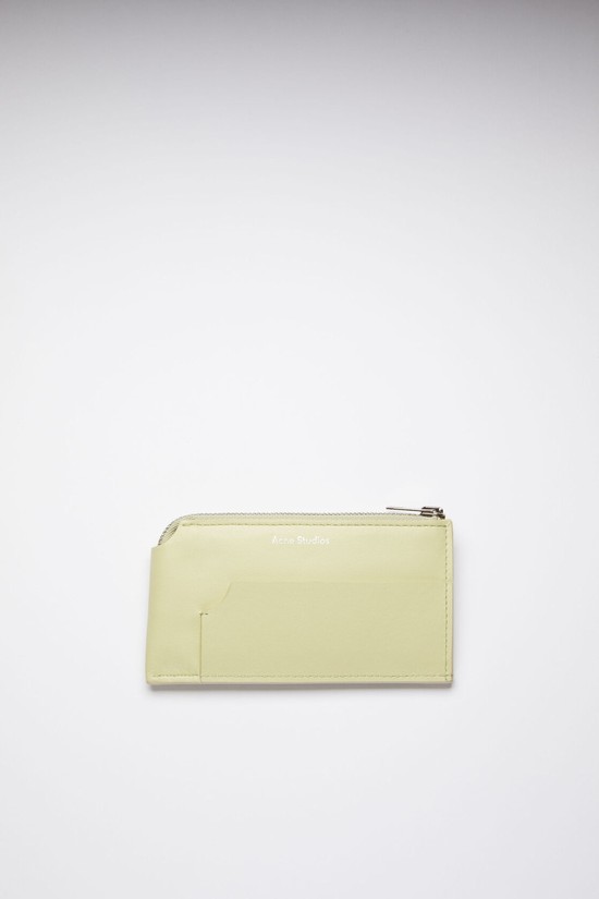 Green Acne Studios Zippered Card Wallet | DVZL-38971