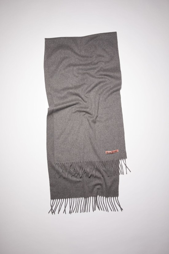 Grey Acne Studios Cashmere Fringe - Narrow Scarf | ZIJP-35012