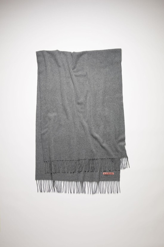 Grey Acne Studios Fringe Wool - Oversized Scarf | IQRD-54103