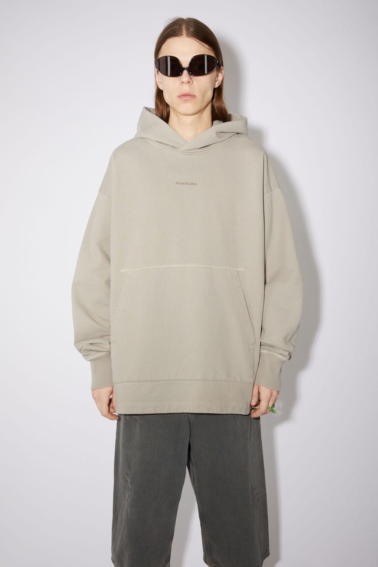 Grey Acne Studios Logo Hooded Men's Hoodie | WFIR-50761