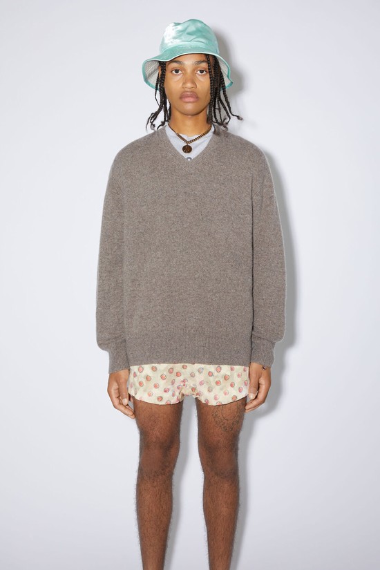 Grey Acne Studios Wool Cashmere Jumper Men's Knitwear | IYFU-52634