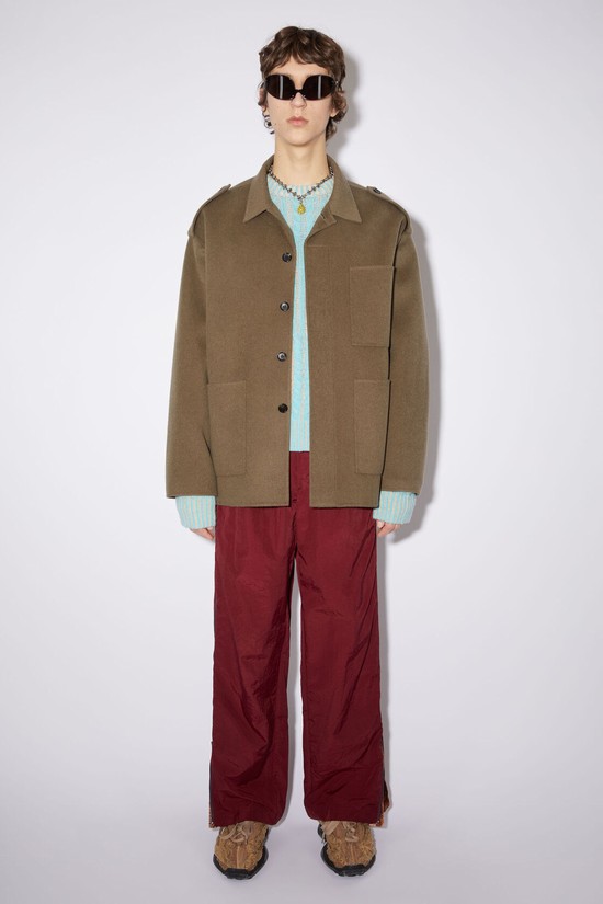 Khaki / Green Acne Studios Wool Men's Jackets | LKXU-91874