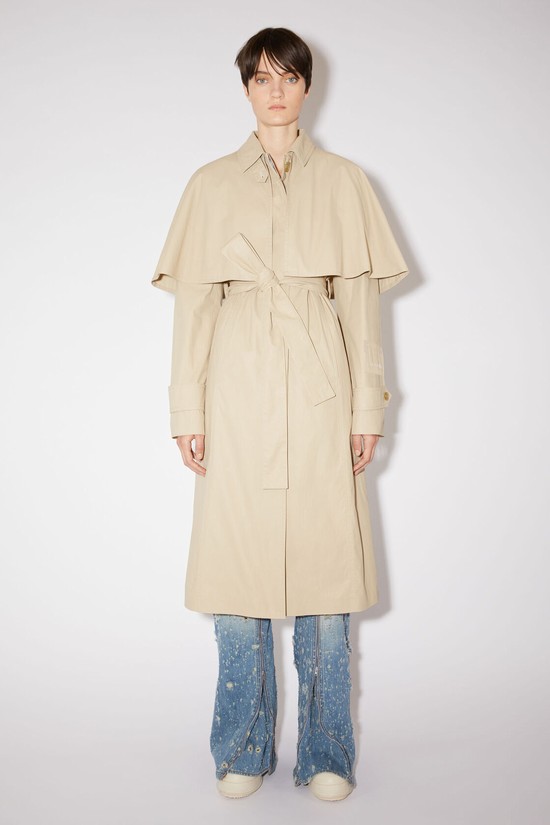 Light Beige Acne Studios Belted Trench Women's Coats | JKEY-16902