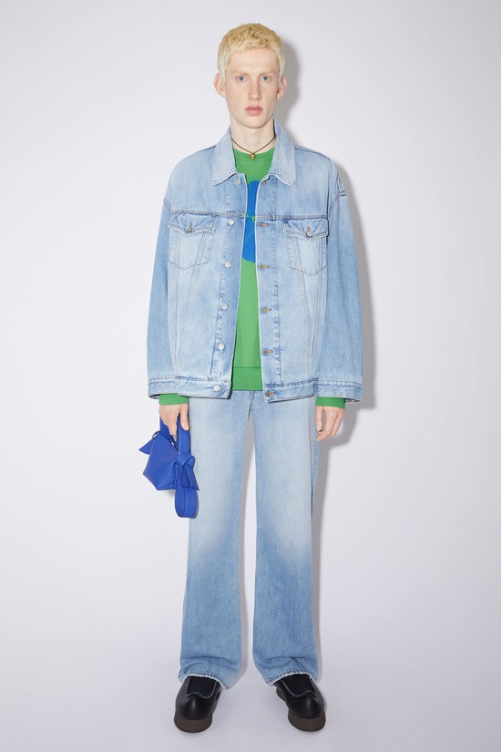 Light Blue Acne Studios Loose Fit Denim Men's Jackets | IGVM-08561