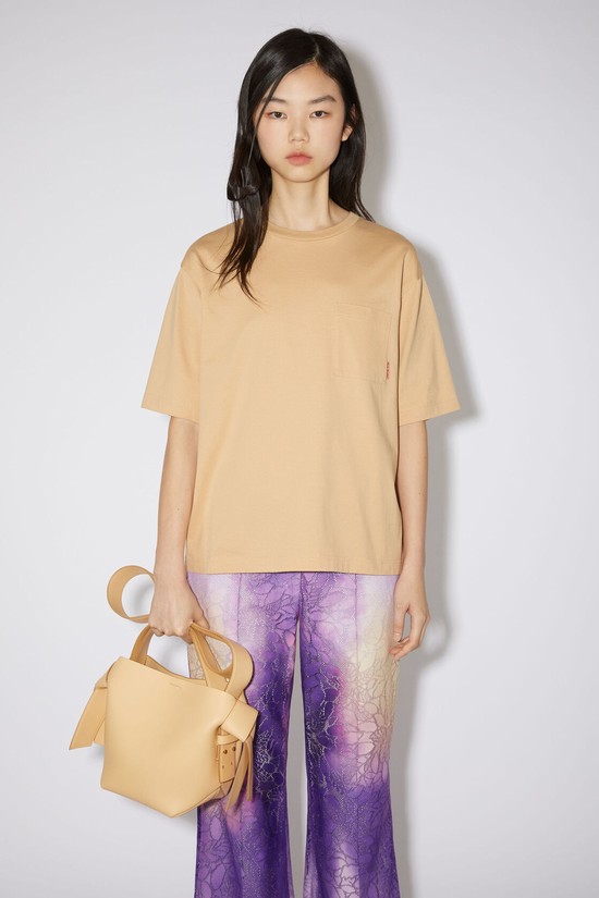 Light Brown Acne Studios Crew Neck Women's T Shirts | AJKE-43670