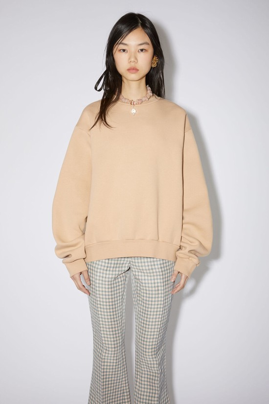 Light Brown Acne Studios Crew Neck Women's Sweatshirts | OCKL-95081