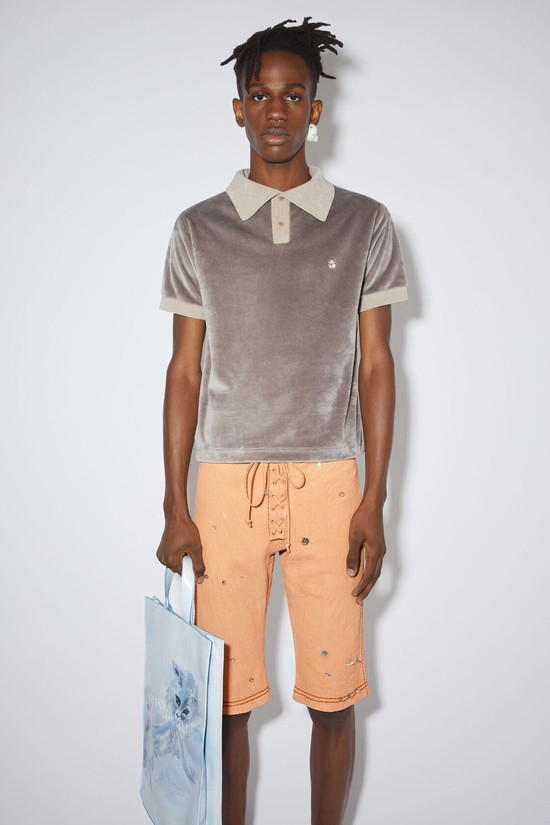 Light Brown Acne Studios Polo Men's T Shirts | XJRI-84617