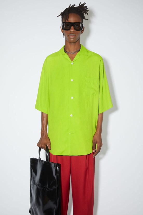 Light Green Acne Studios Printed Button-up Men's Shirts | MVGH-98123