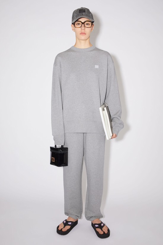 Light Grey Acne Studios Crew Neck Women's Sweatshirts | LWJA-28746