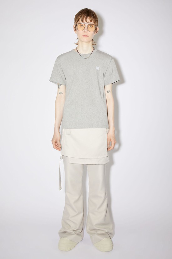 Light Grey Acne Studios Crew Neck Women's T Shirts | VNOX-32461