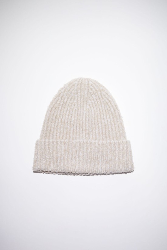 Light Grey / Brown Acne Studios Wool Blend Beanie | IGZL-01759