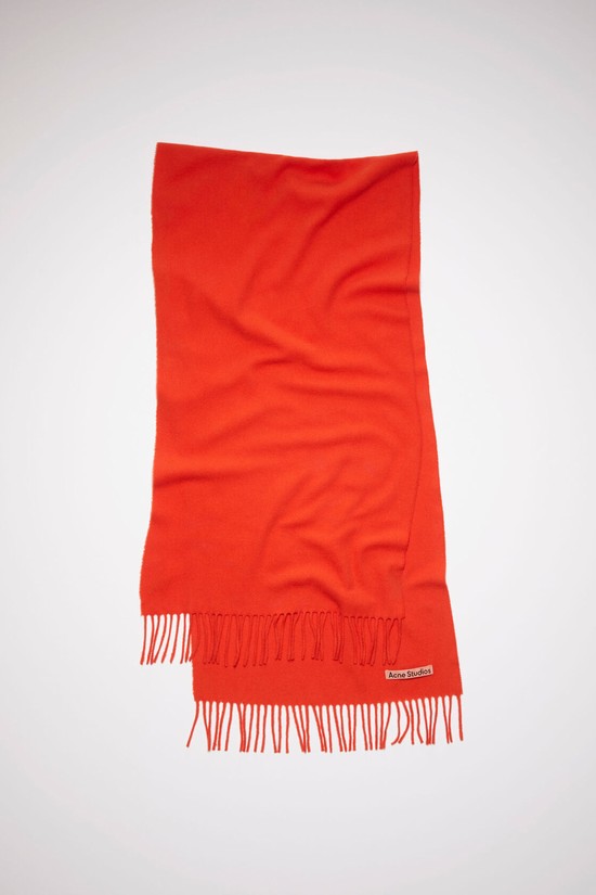 Light Red Acne Studios Fringe Wool - Narrow Scarf | QJUT-43861