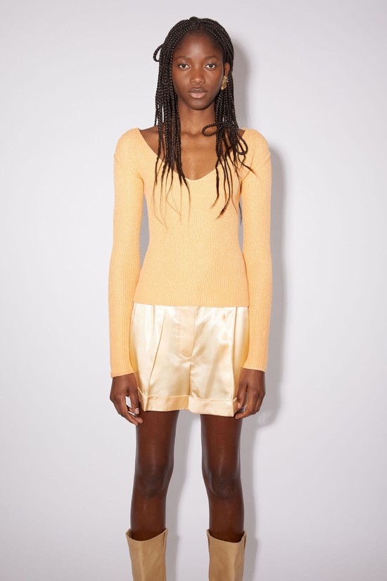 Light Yellow Acne Studios Knit Jumper Women's Knitwear | DYQM-59234