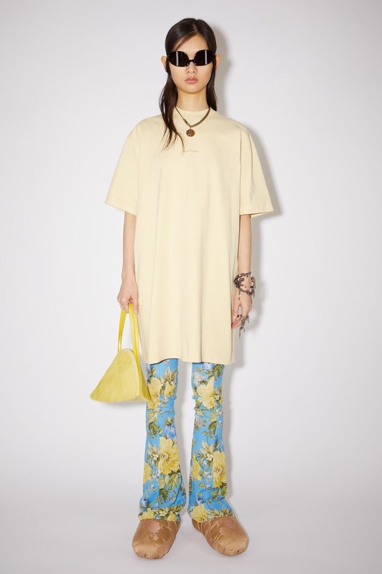 Light Yellow Acne Studios Logo Women's Dress | UGOK-68259