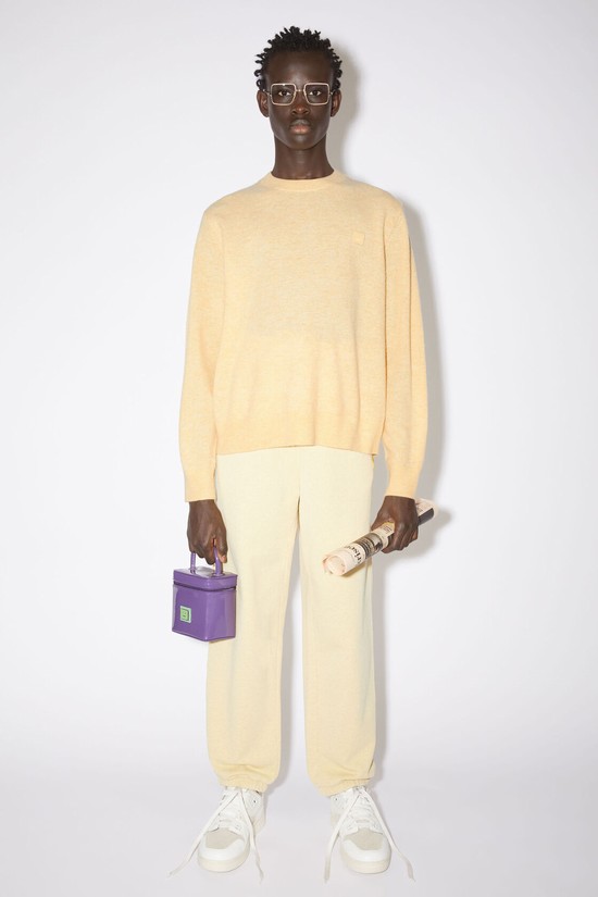 Light Yellow Acne Studios Wool Crew Neck Men's Knitwear | AVHK-79085