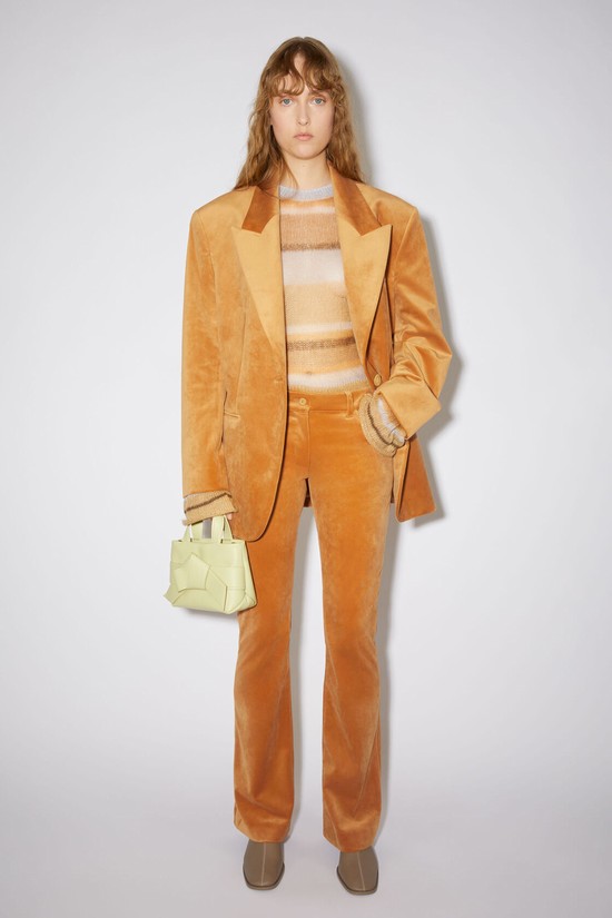 Orange / Yellow Acne Studios Velvet Women's Trousers | AFQJ-20143