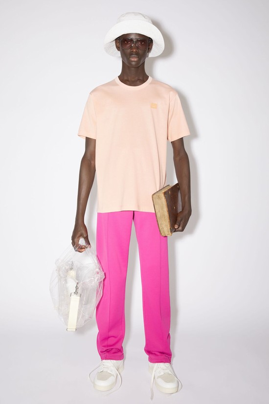 Pink Acne Studios Crew Neck Men's T Shirts | DRKS-74513