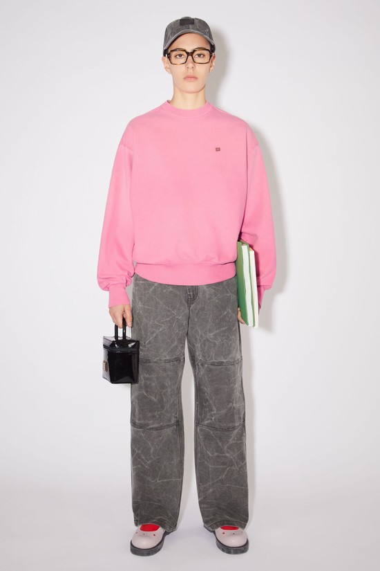 Pink Acne Studios Crew Neck Women's Sweatshirts | QICM-27649