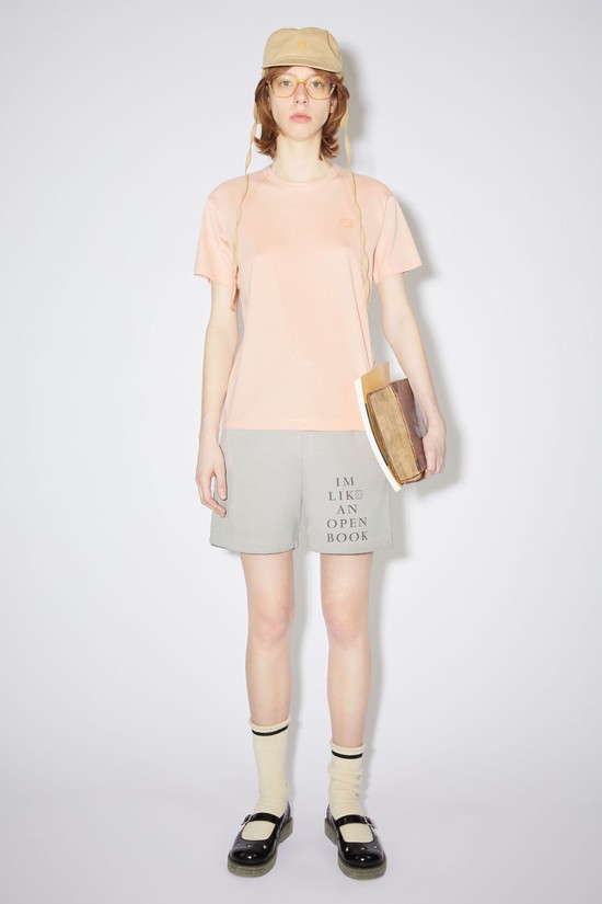 Pink Acne Studios Crew Neck Women's T Shirts | ELKS-37258