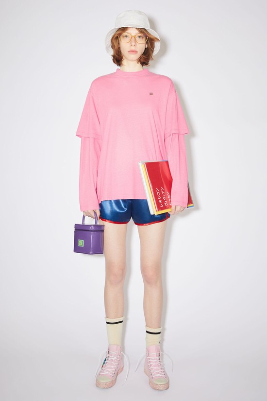 Pink Acne Studios Layered Women's T Shirts | UHSC-75984