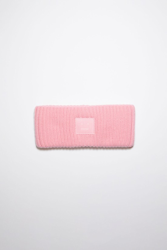 Pink Acne Studios Ribbed Knit Headband Beanie | FMOV-37165