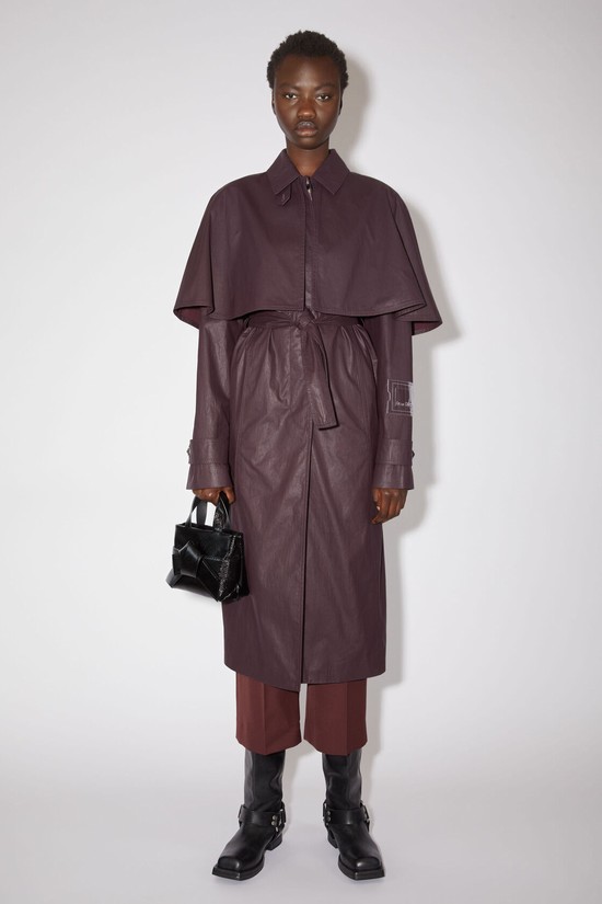 Purple Acne Studios Belted Trench Women's Coats | ODGS-97650