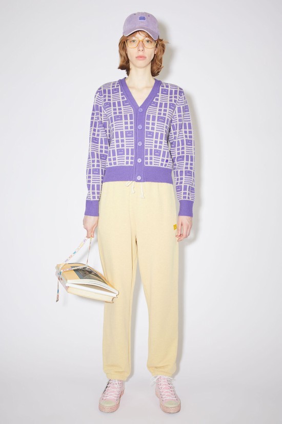 Purple Acne Studios Knit Women's Cardigan | DOVA-05487