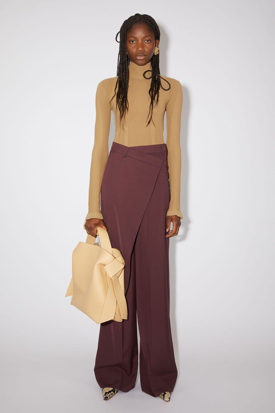 Purple Acne Studios Tailored Wrap Women's Trousers | LPZJ-91865