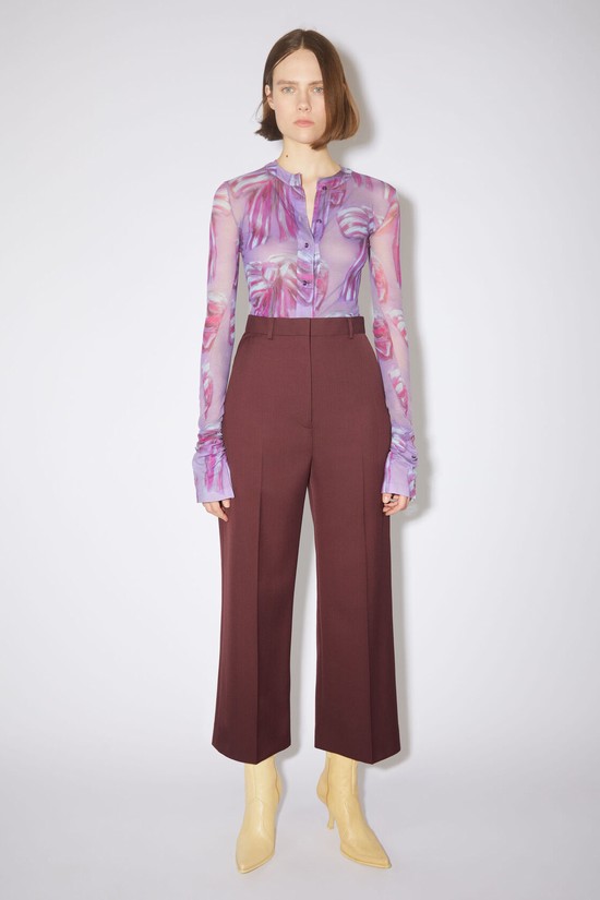 Purple Acne Studios Wool Blend Women's Trousers | QATL-02341