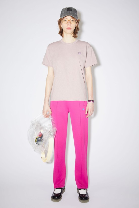 Purple / Pink Acne Studios Crew Neck Women's T Shirts | YHSL-95367