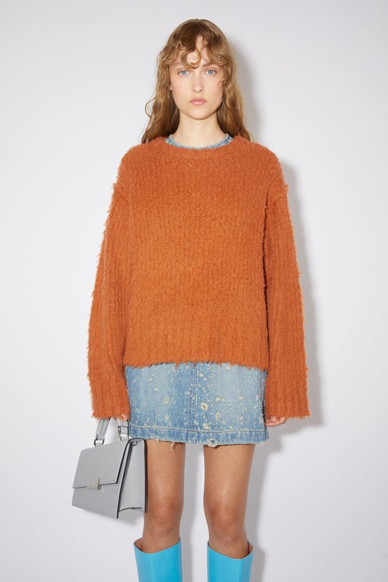 Red / Brown Acne Studios Fluffy Merino Jumper Women's Knitwear | YSZT-17593