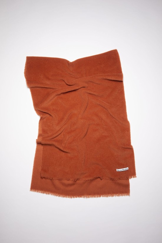 Red / Brown Acne Studios Light Wool - Oversized Scarf | AGBP-32076