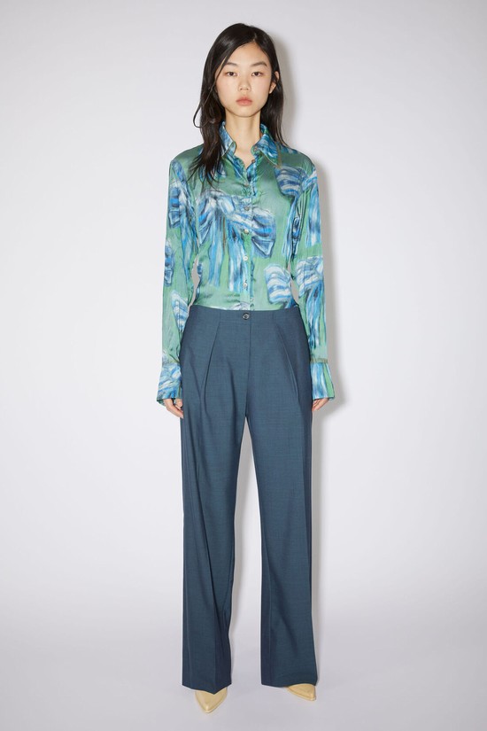 Turquoise / Blue Acne Studios Tailored Women's Trousers | UPWQ-87062