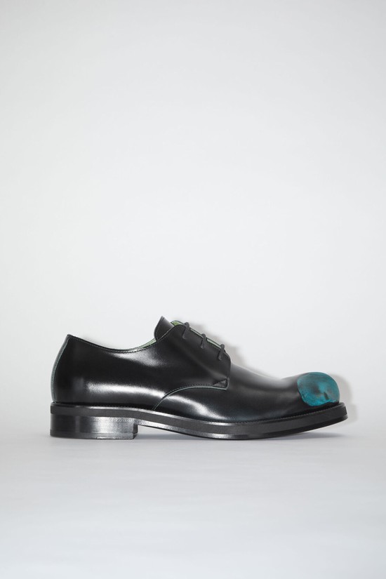 Turquoise / Blue / Black Acne Studios Leather Men's Derby Shoes | GOCI-41230