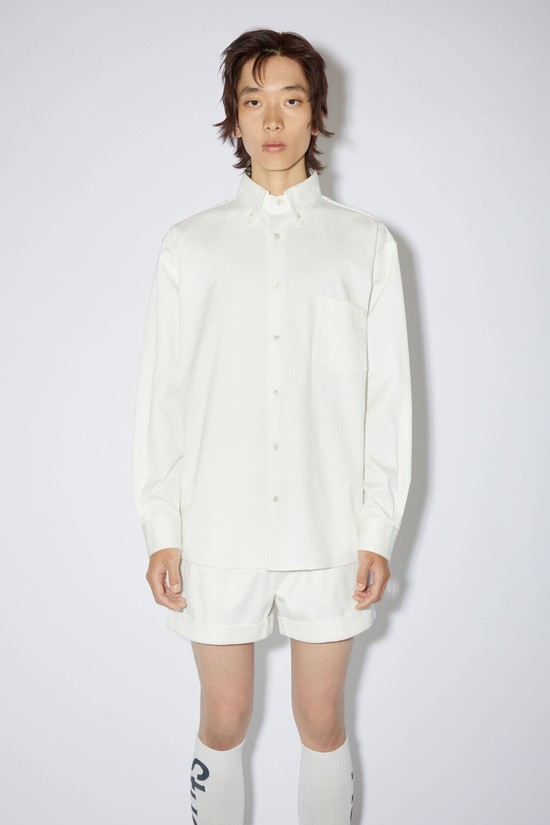 White Acne Studios Button-up Men's Jackets | QCDL-89051