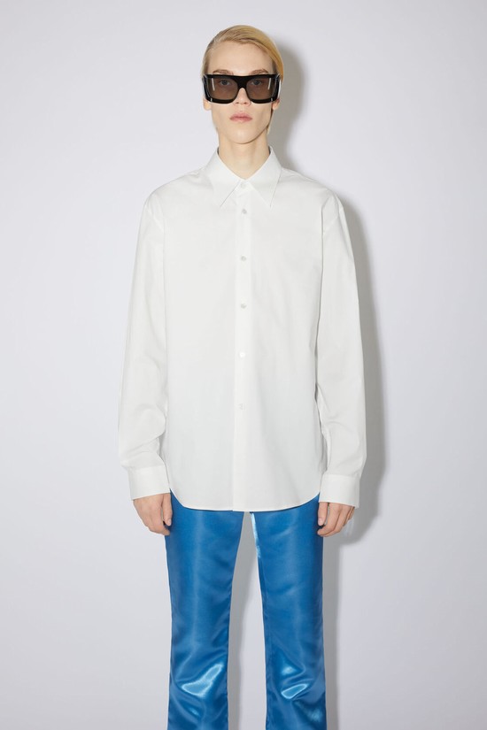 White Acne Studios Button-up Men's Shirts | LJYT-68290