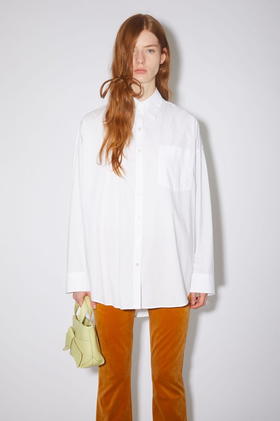 White Acne Studios Button-up Women's Shirts | AONZ-18905