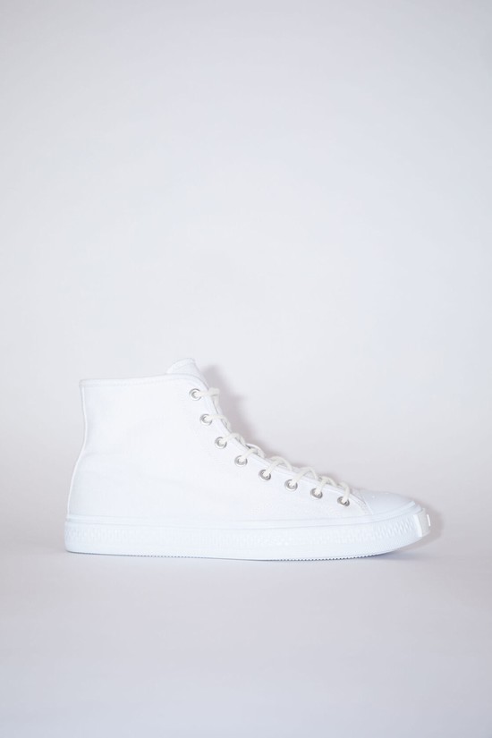 White Acne Studios High Top Men's Sneakers | AJFM-17043