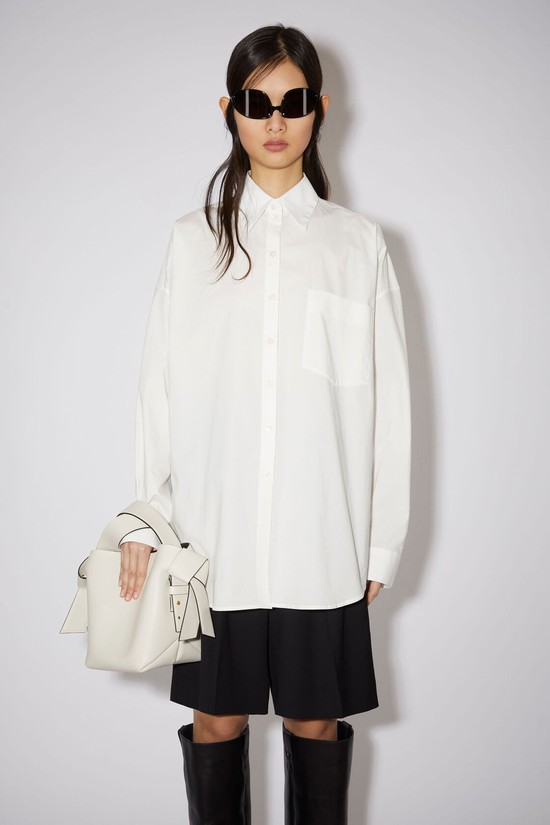 White Acne Studios Long Sleeve Women's Shirts | LGXF-76310