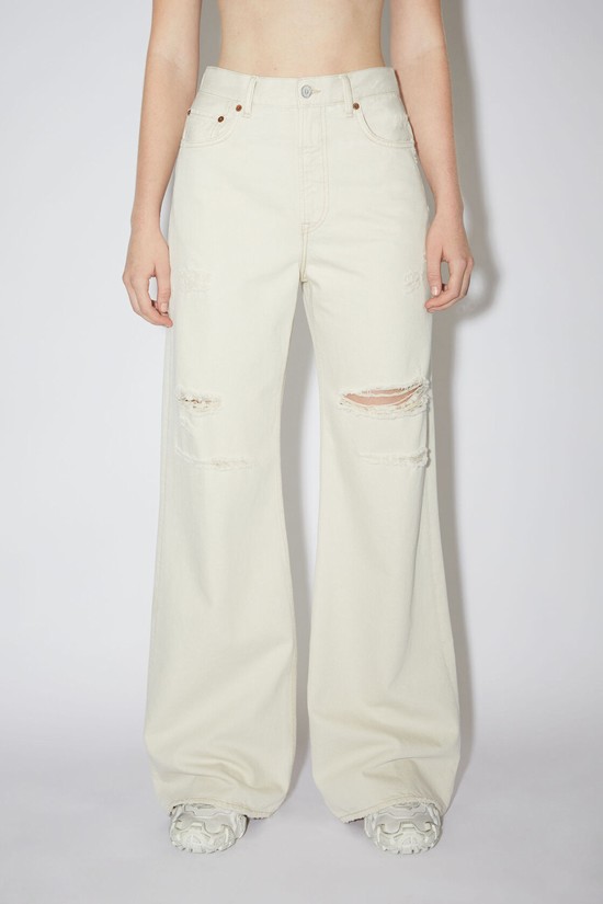 White Acne Studios Relaxed Fit - 2022 Women's Jeans | GOUZ-48620