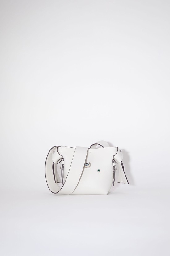 White / Black Acne Studios Musubi Micro Tote Bag | QWUO-46927