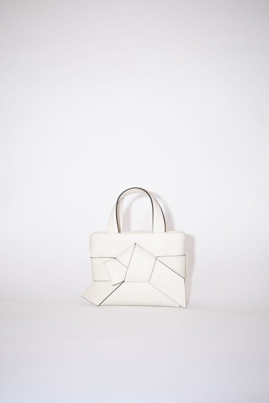 White / Black Acne Studios Musubi Micro Tote Bag | YVUR-84391