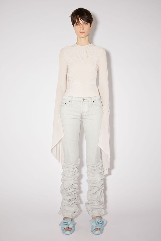 White / Brown Acne Studios Denim Women's Trousers | BWHG-96027