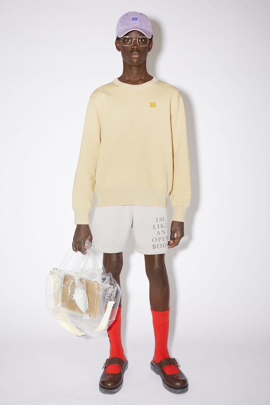 Yellow Acne Studios Crew Neck Men's Sweatshirts | LOCF-90532